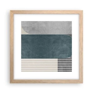 Plagát v ráme zo svetlého duba - Kompozícia na úrovni - 30x30 cm