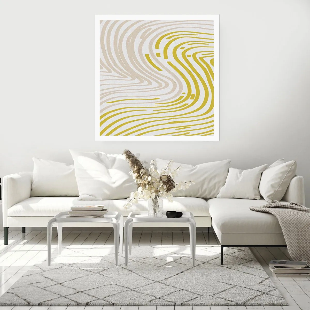 Plagát - Kompozícia s miernym ohybom - 50x50 cm