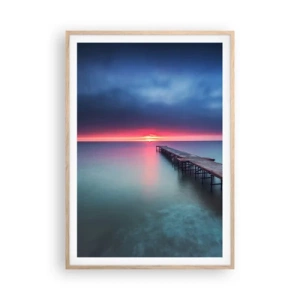 Plagát v ráme zo svetlého duba - Medzi nebom a zemou - 70x100 cm