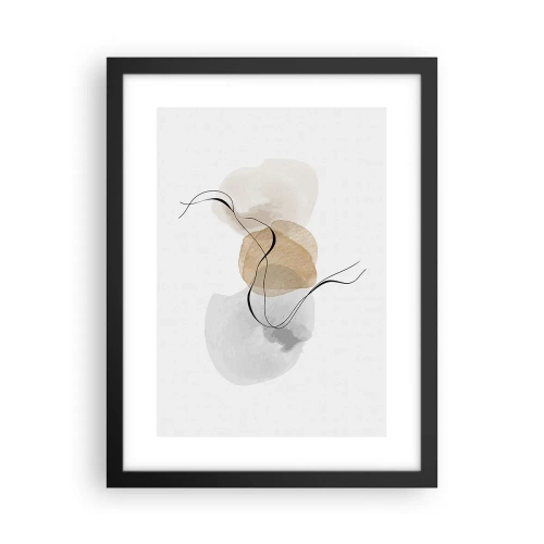 Plagát v čiernom ráme - Vzdušné korálky - 30x40 cm