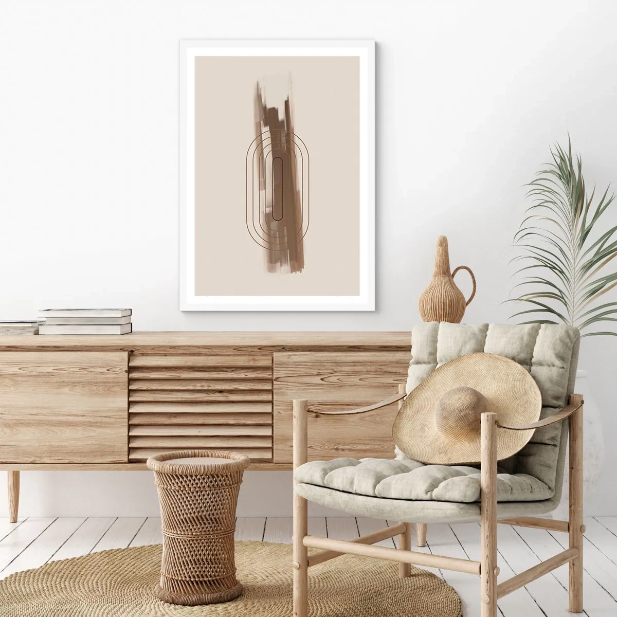 Plagát v bielom ráme - Závan šedej - 61x91 cm