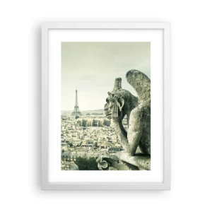 Plagát v bielom ráme - Parížske rozprávanie - 30x40 cm
