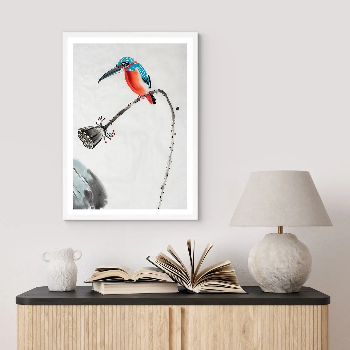 Plagát v bielom ráme - Život lúky - 40x50 cm