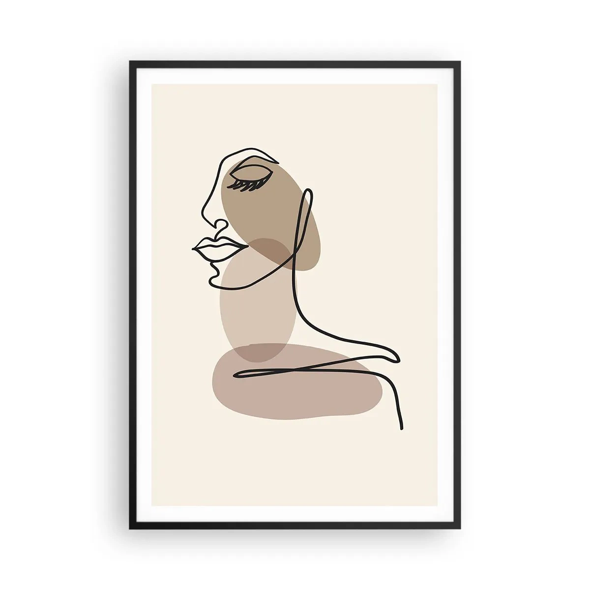 Plagát v čiernom ráme - Pri počúvaní samého seba - 70x100 cm