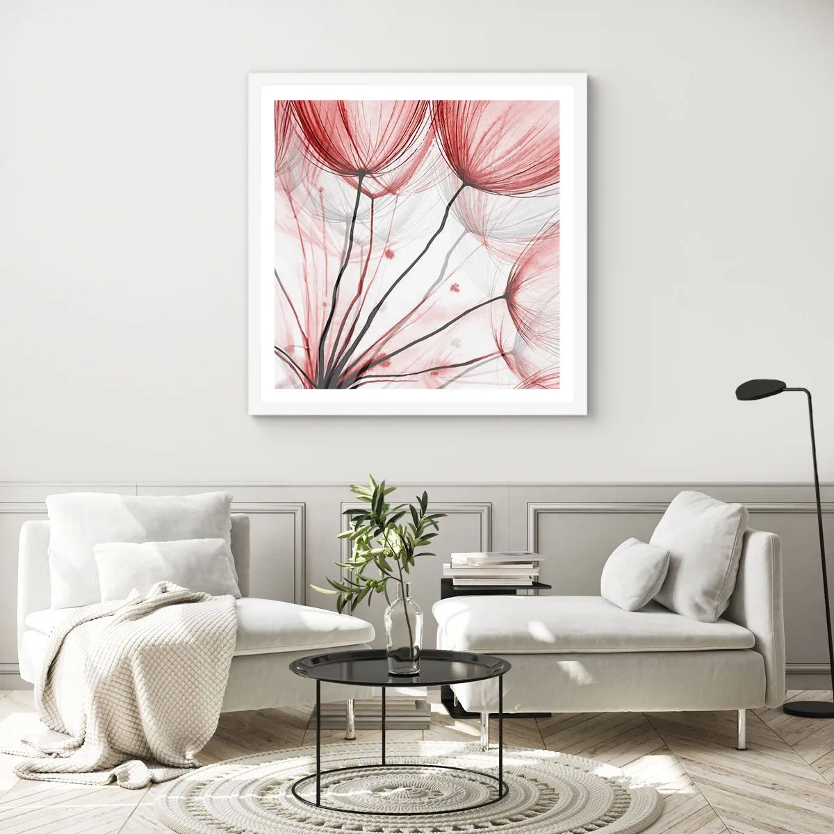 Plagát v bielom ráme - Pred odletom - 60x60 cm