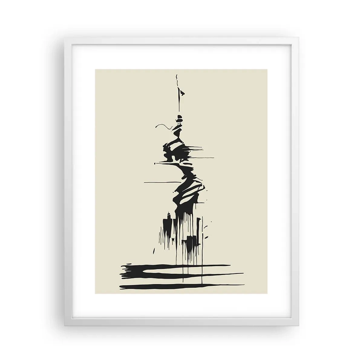 Plagát v bielom ráme - Rýchla abstrakcia - 40x50 cm