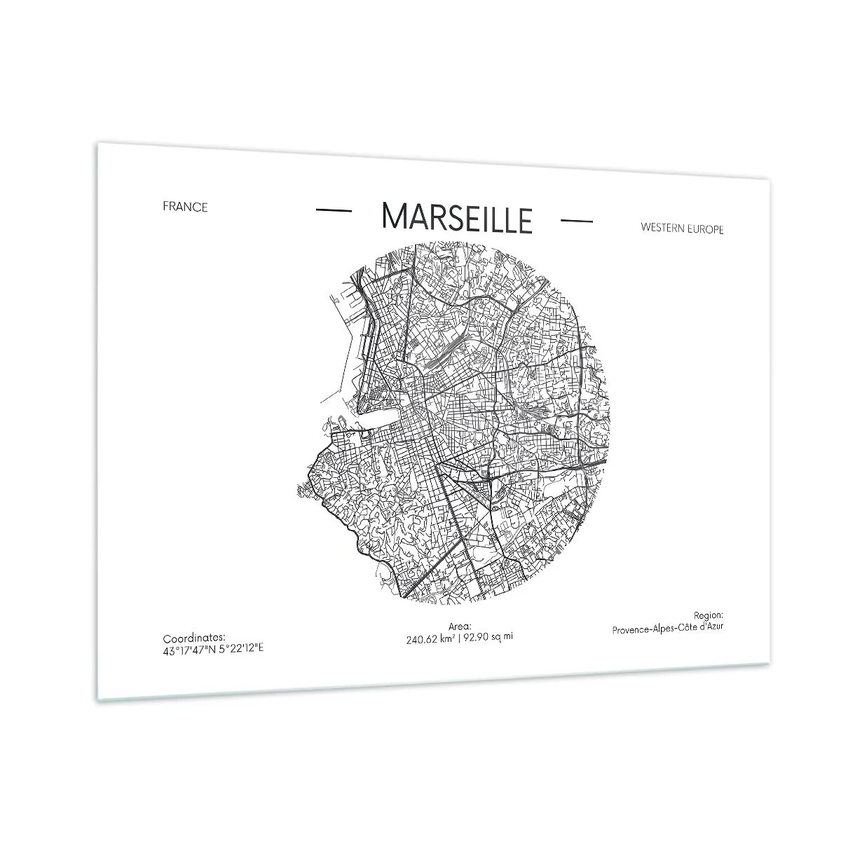 Obraz na skle - Anatómia Marseille - 100x70 cm