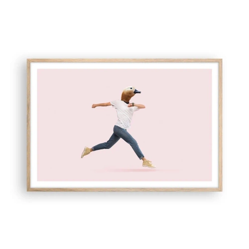 Plagát v ráme zo svetlého duba - Štipka absurdity - 91x61 cm