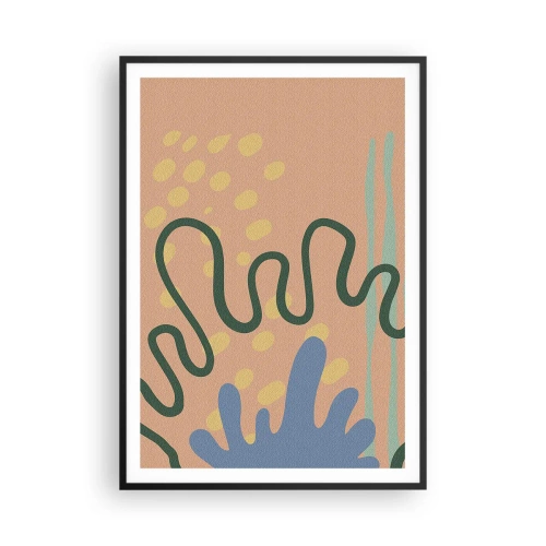 Plagát v čiernom ráme - Abstrakcia: rozmanitosť prírody - 70x100 cm