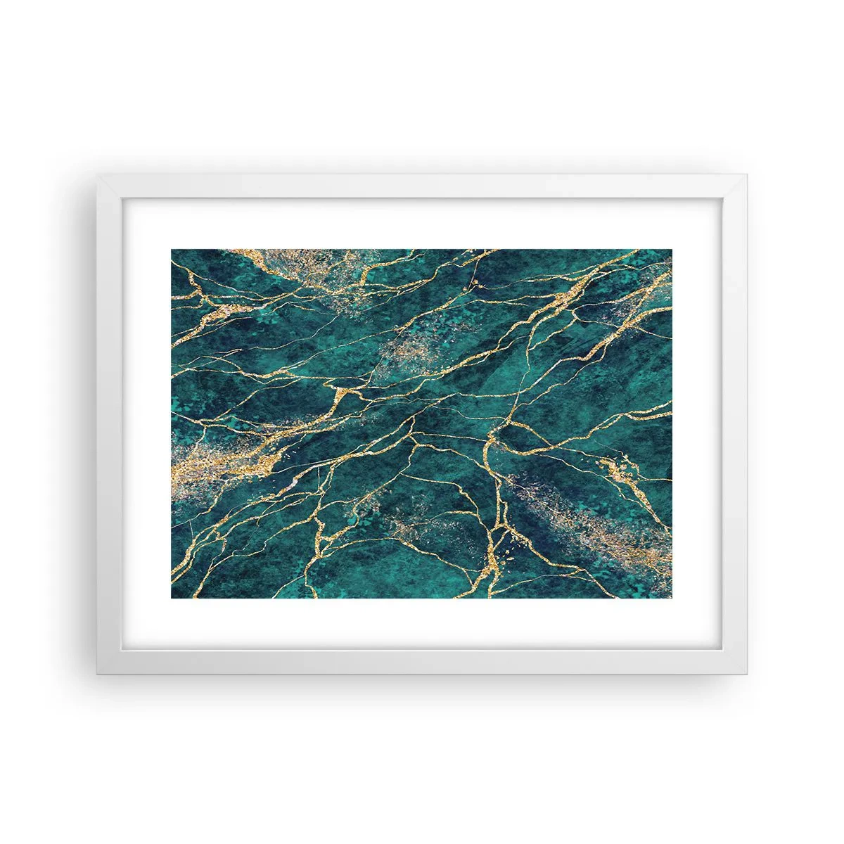 Plagát v bielom ráme - Zlatá žila - 40x30 cm