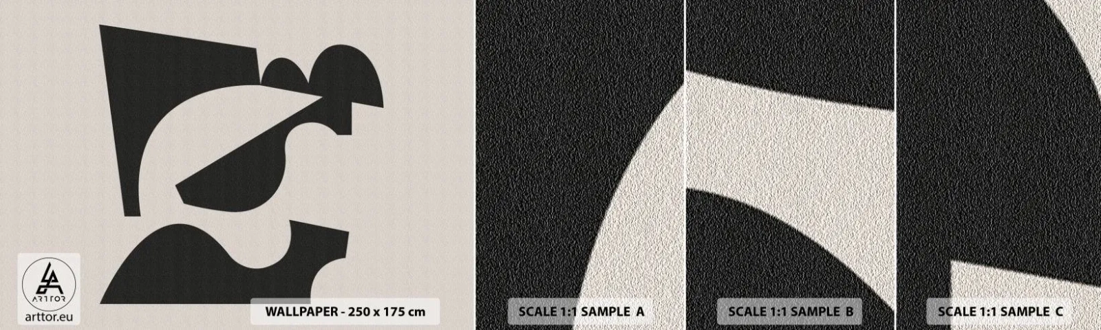 Vzorka samolepiacej fototapety Deluxe Sticker - Na samostatné ukladanie - Abstrakcia, Boho, Minimalizmus - 100x30 cm