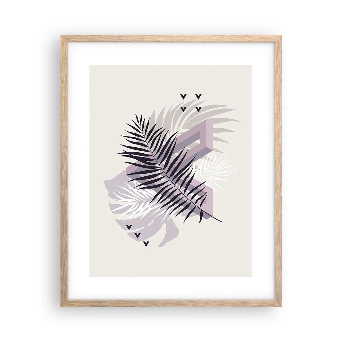 Plagát v ráme zo svetlého duba - Tieň tieňa - 40x50 cm