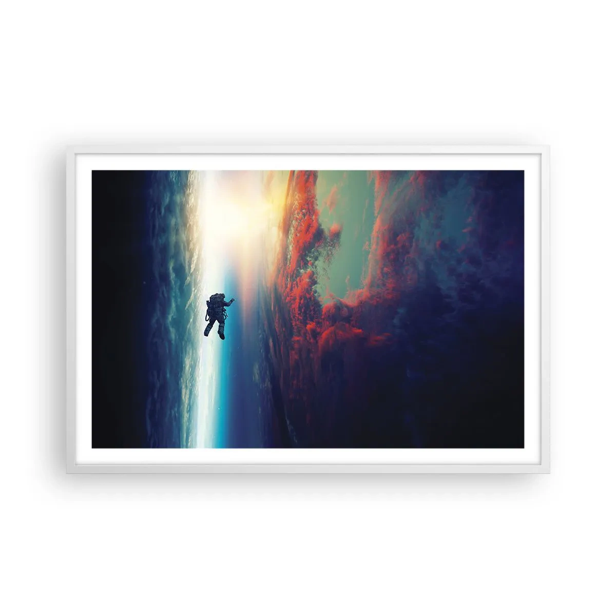 Plagát v bielom ráme - Tvárou v tvár vesmíru - 91x61 cm