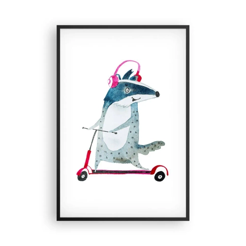 Plagát v čiernom ráme - Jazvečie radosti - 61x91 cm