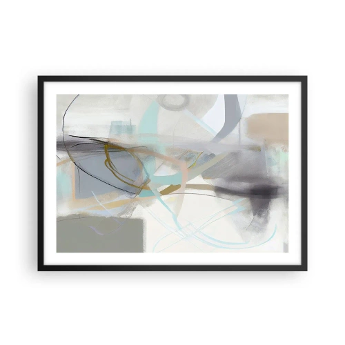 Plagát v čiernom ráme - Hmlistá abstrakcia - 70x50 cm
