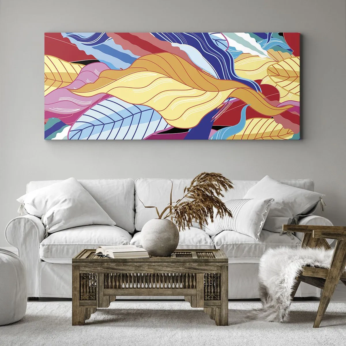 Obraz na plátne - Farebný neporiadok - 100x40 cm