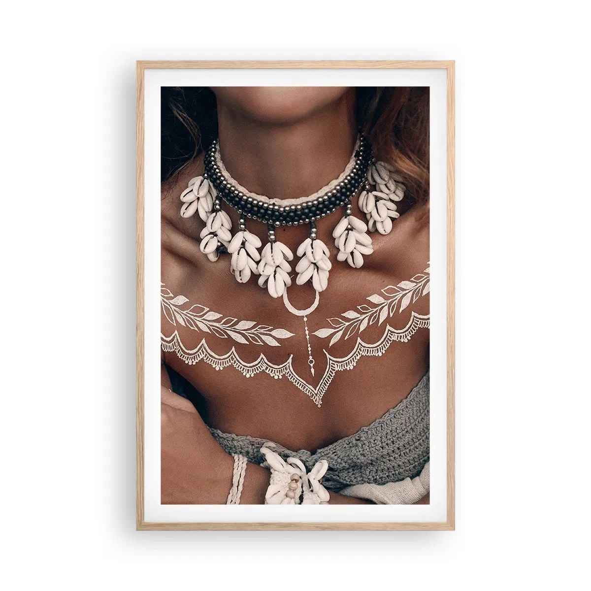 Plagát v ráme zo svetlého duba - Talizmany, rituály ženskosti - 61x91 cm