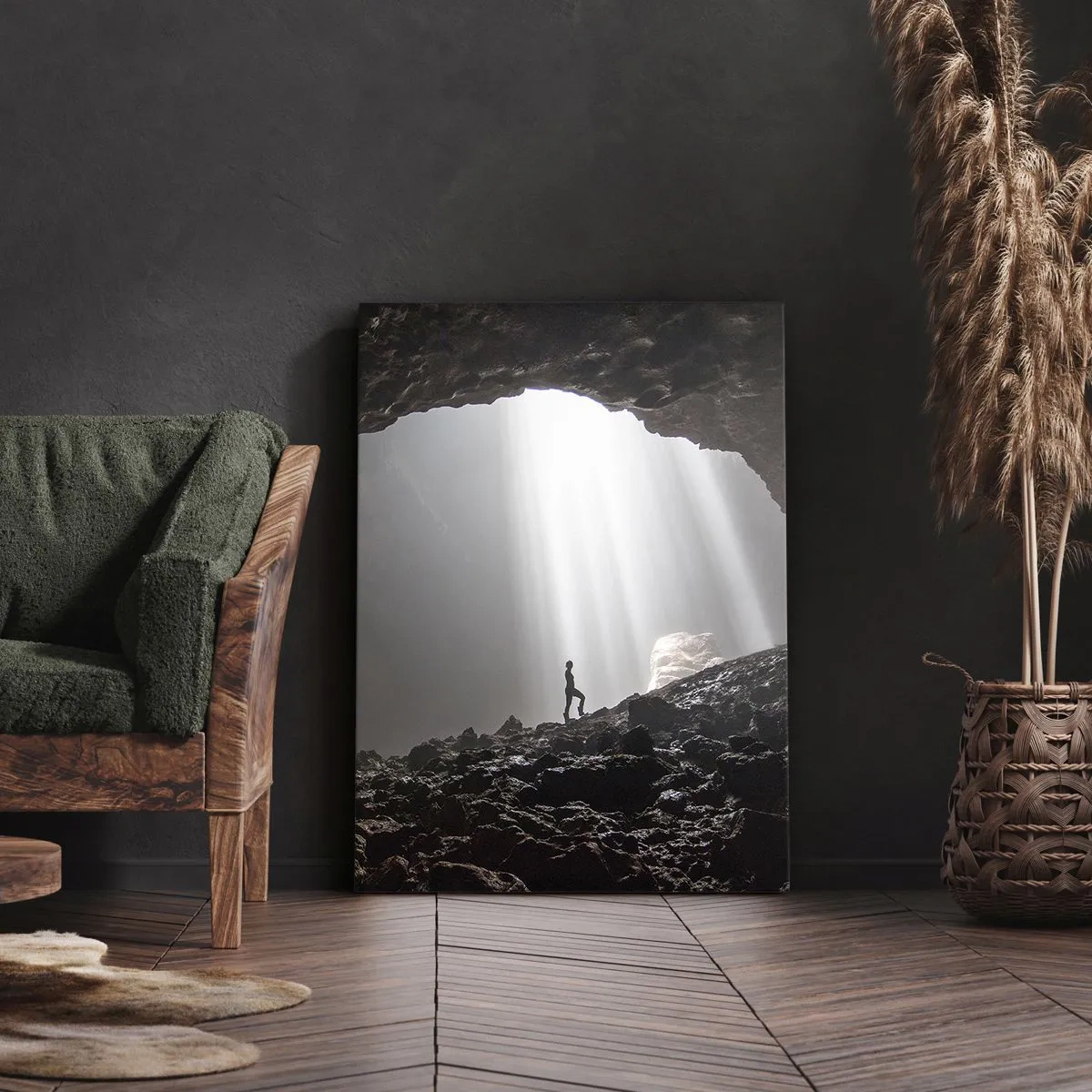 Obraz na plátne - Svetelná jaskyňa - 70x100 cm