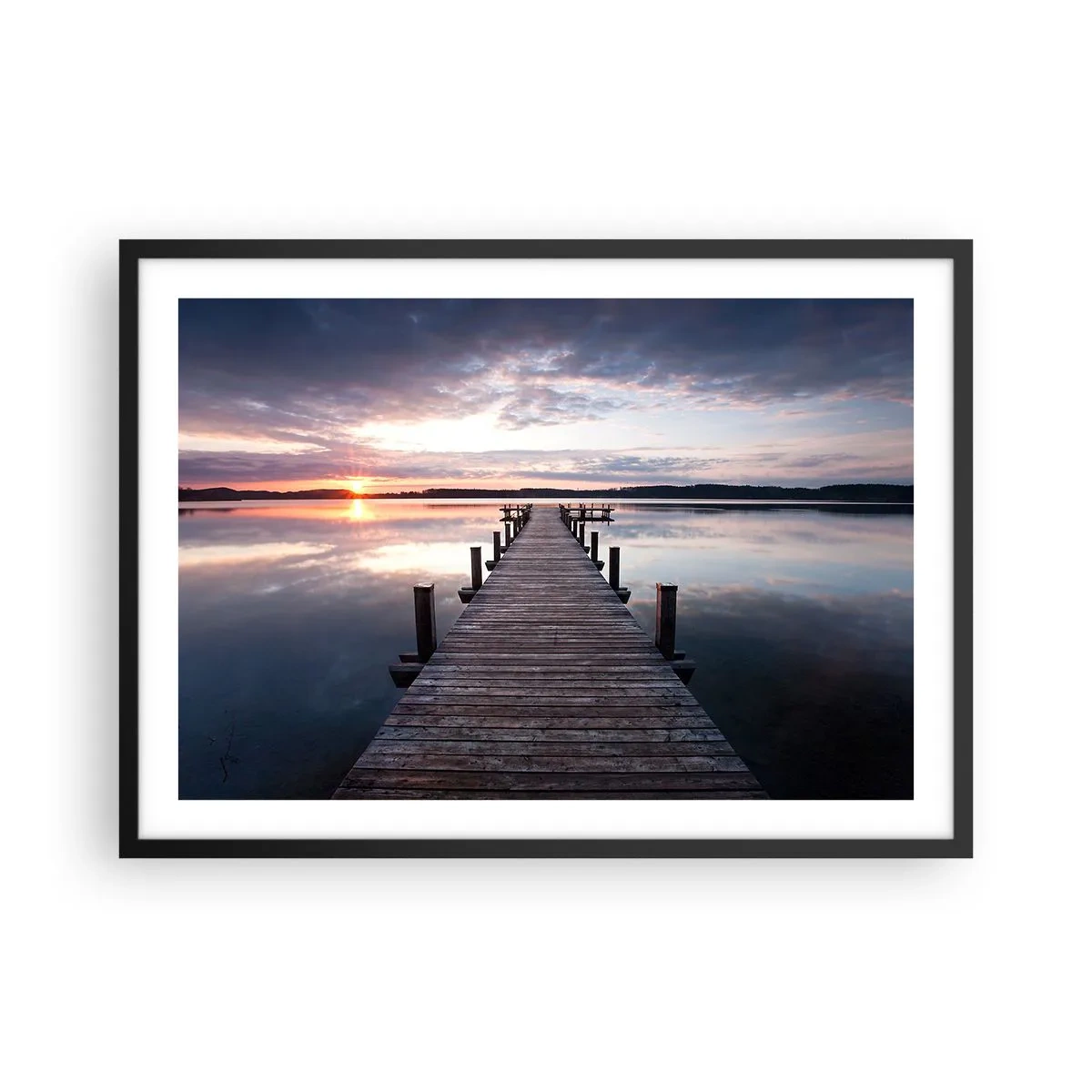 Plagát v čiernom ráme - Tichá hranica medzi dňom a nocou - 70x50 cm