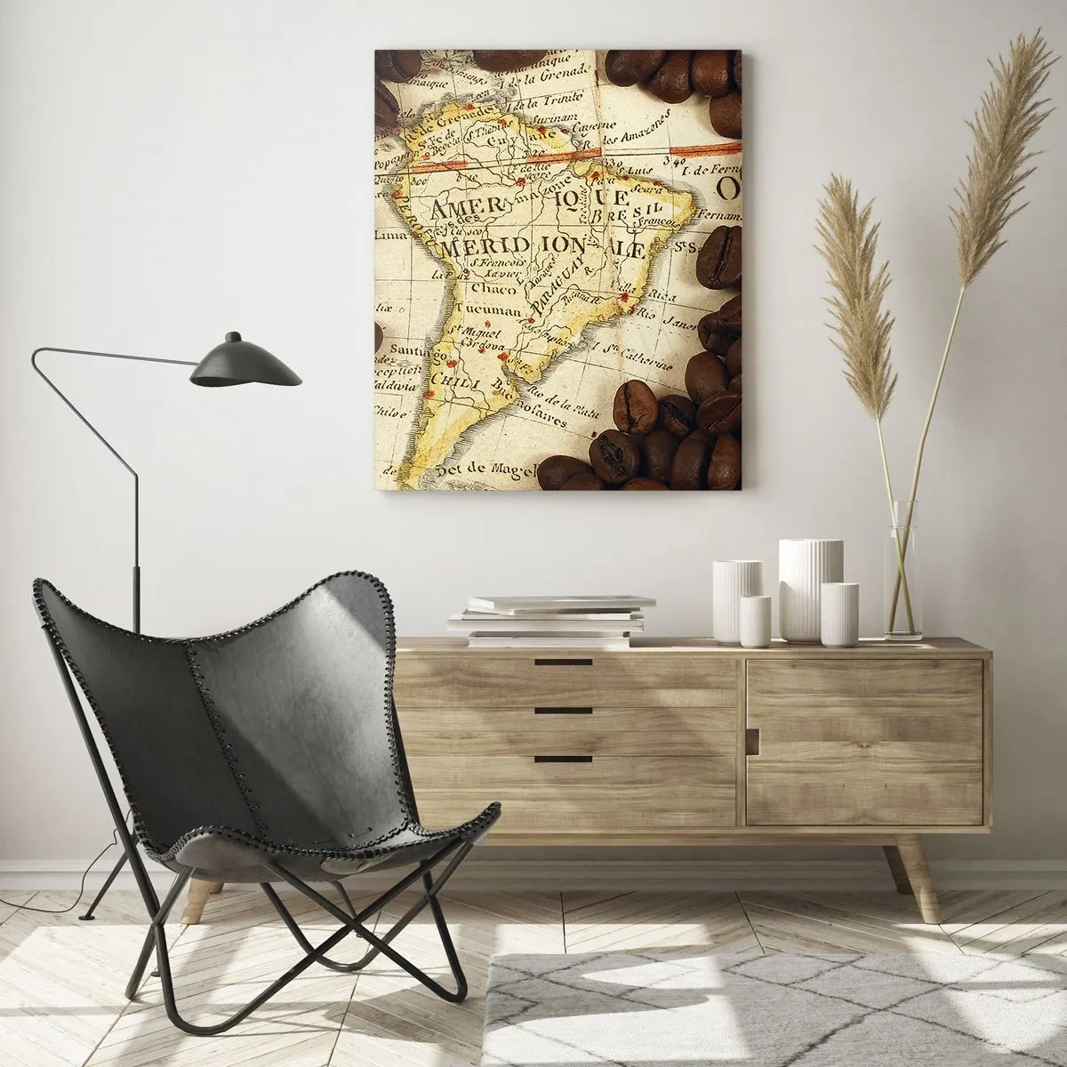 Obraz na skle - Odkiaľ je najlepšia káva? - 50x70 cm