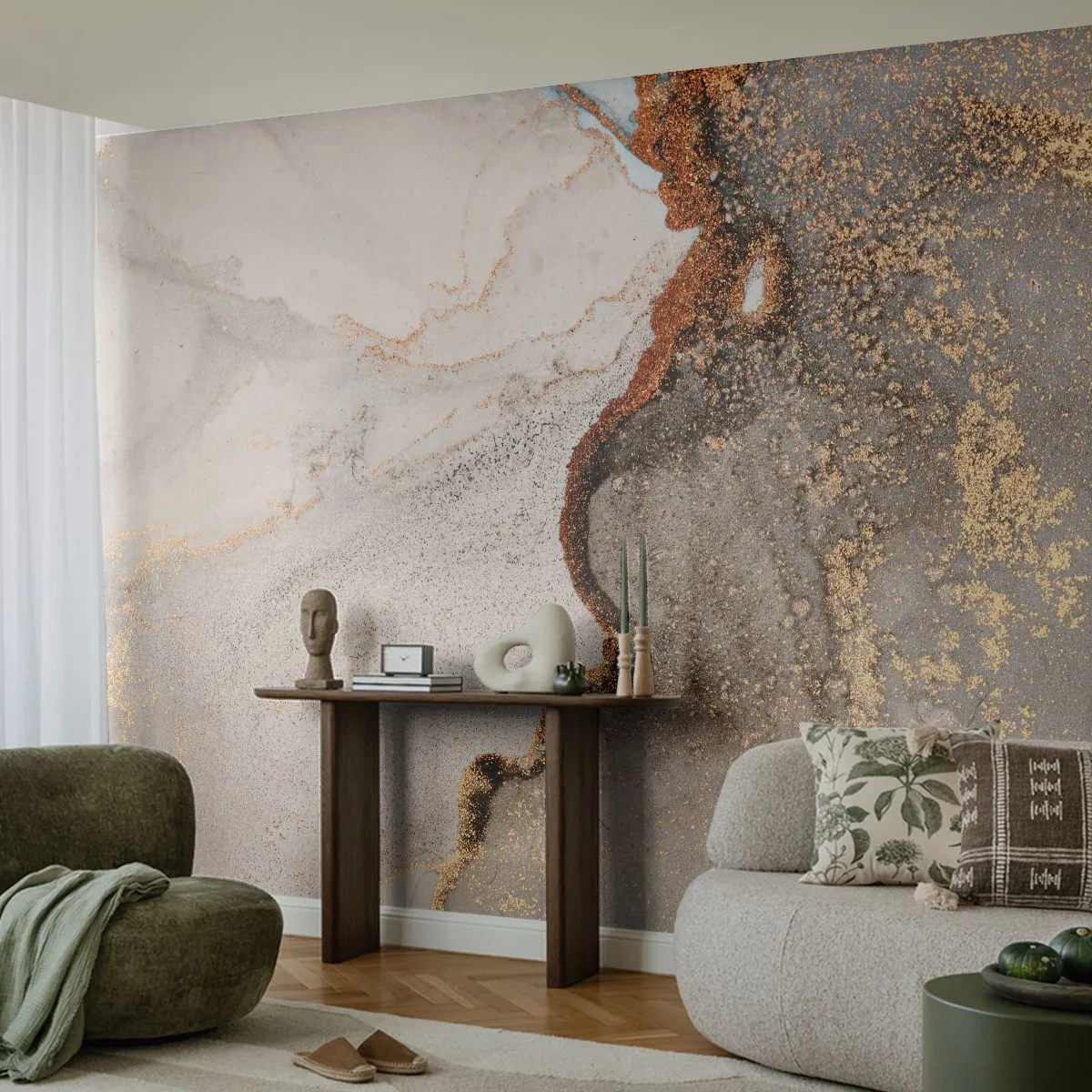 Fototapeta Premium Sand - Na hranici farieb - Abstrakcia, Kus, Moderné umenie - 100x70 cm