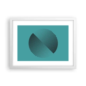 Plagát v bielom ráme - Kruh – geometrická variácia - 40x30 cm