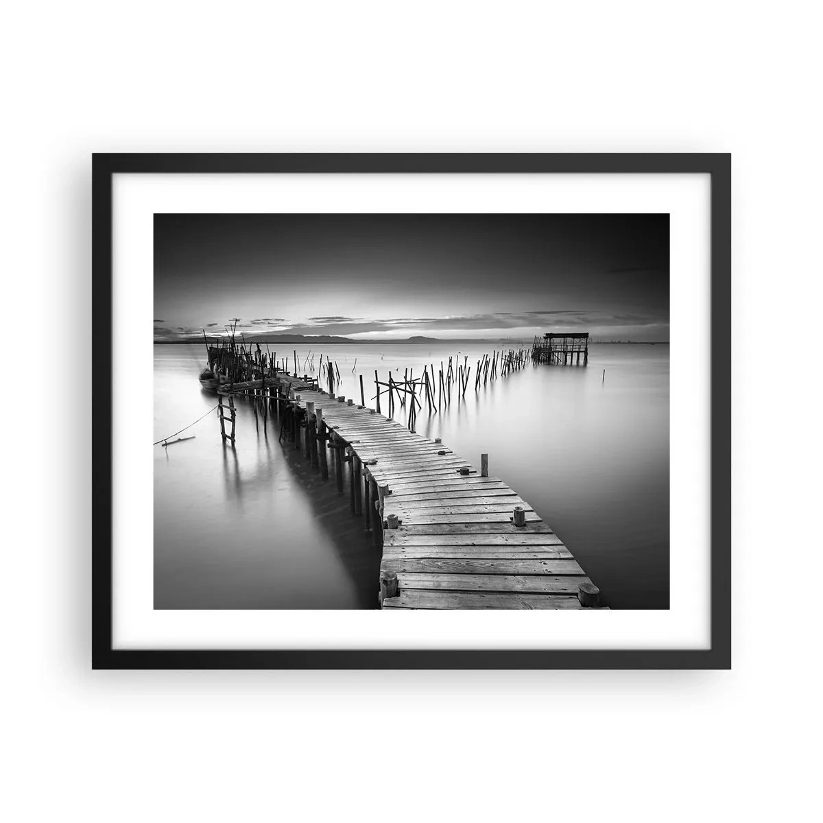 Plagát v čiernom ráme - Pokoj zabudnutého brehu - 50x40 cm