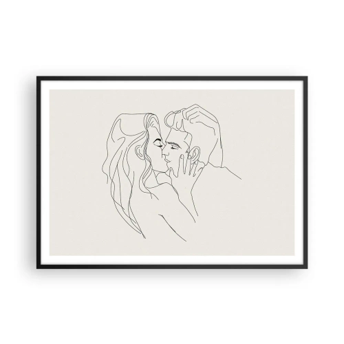 Plagát v čiernom ráme - Zamotaní citom - 100x70 cm