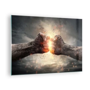 Obraz na skle - Postav sa do boja - 70x50cm - Choď do boja - Moderná nástenná dekorácia do obývacej izby a spálne ARTTOR