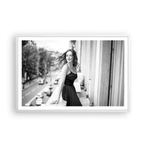 Plagát v bielom ráme - Určite Parížanka - 91x61 cm