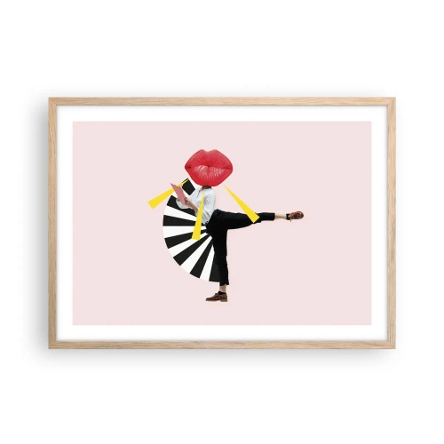Plagát v ráme zo svetlého duba - Surrealistický pop-art - 70x50 cm