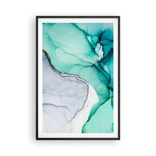 Plagát v čiernom ráme - Štúdia v tyrkysovej - 61x91 cm