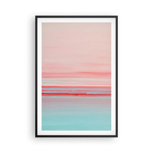 Plagát v čiernom ráme - Abstrakcia za úsvitu - 61x91 cm