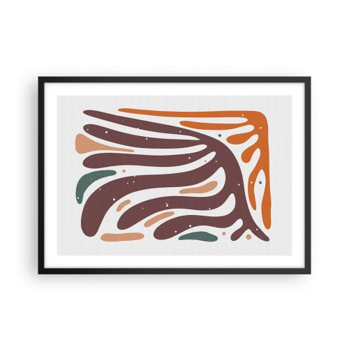 Plagát v čiernom ráme - Organická a radiálna kompozícia - 70x50 cm