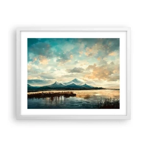 Plagát v bielom ráme - Pod ochranou neba - 50x40 cm