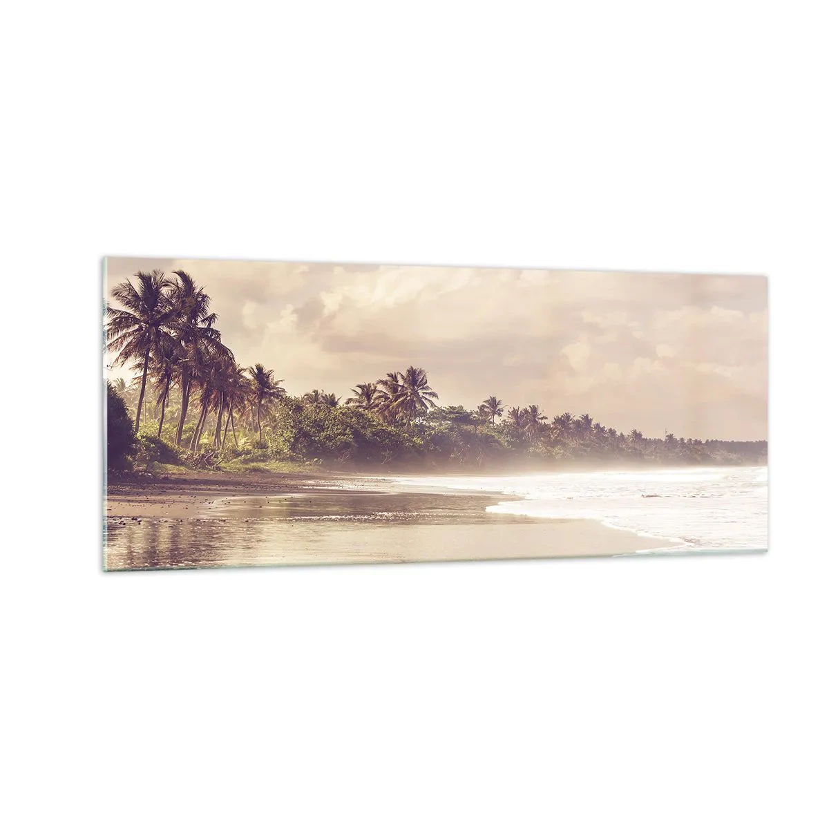 Obraz na skle - Pohladenie vĺn - 100x40 cm