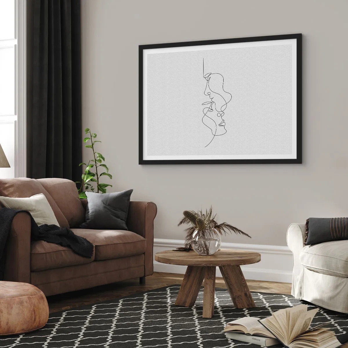 Plagát v čiernom ráme - Žiar vášnivých túžob - 91x61 cm