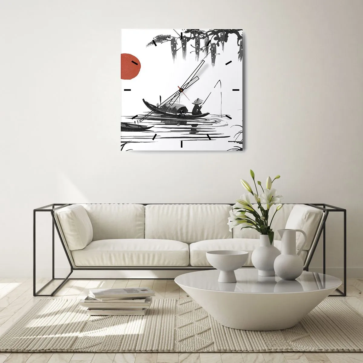 Nástenné hodiny - Ázijské popoludnie - 40x40 cm