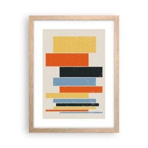 Plagát v ráme zo svetlého duba - Záznam hudby - 30x40 cm