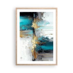 Plagát v ráme zo svetlého duba - Všetko plynie - 50x70 cm