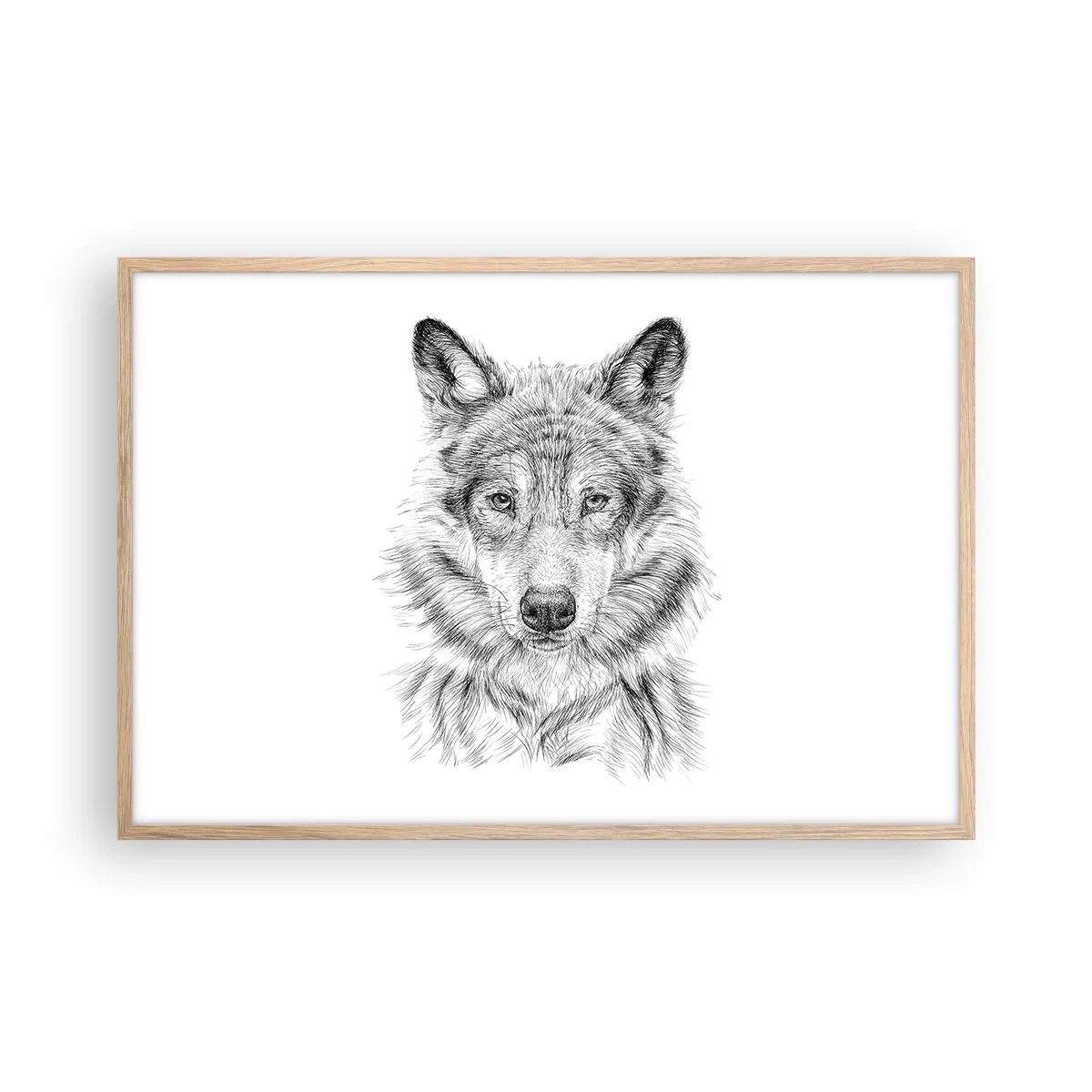 Plagát v ráme zo svetlého duba - Rodený vodca - 91x61 cm