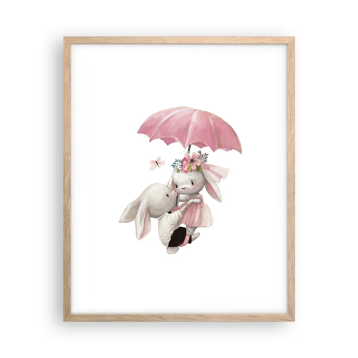 Plagát v ráme zo svetlého duba - To je láska - 40x50 cm