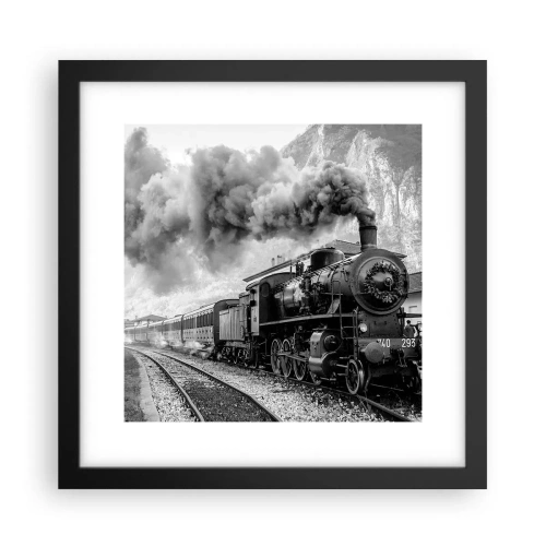 Plagát v čiernom ráme - Stojí na stanici… - 30x30 cm