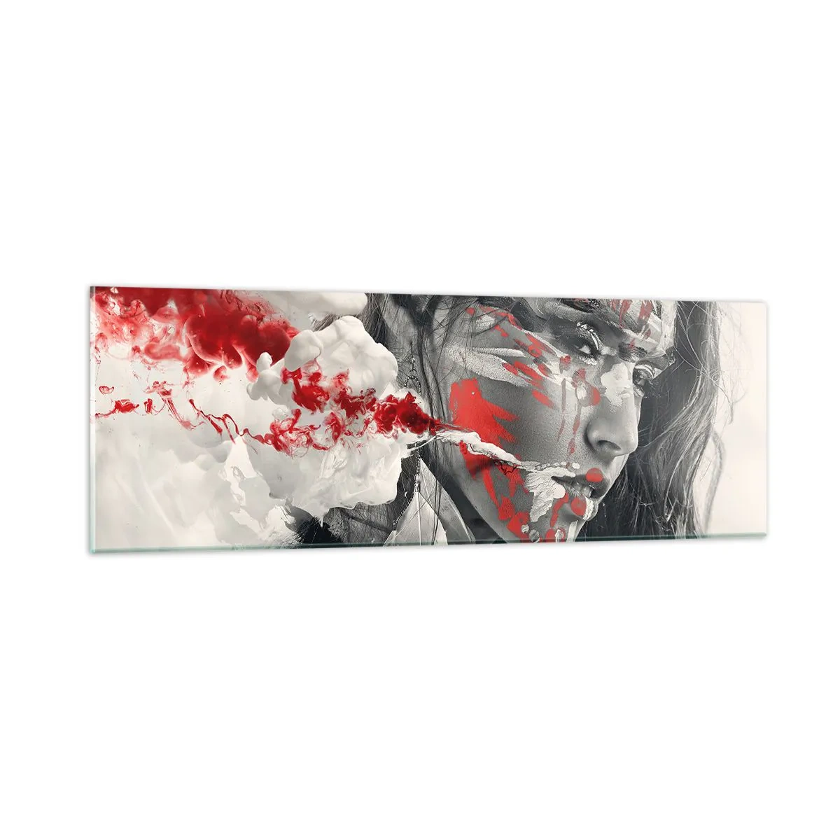 Obraz na skle - V škárach absurdity - 90x30 cm