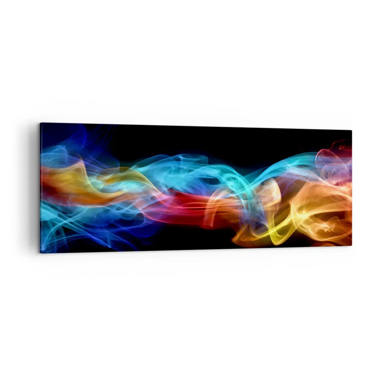 Obraz na plátne - Dúhový tanec hmly - 140x50 cm