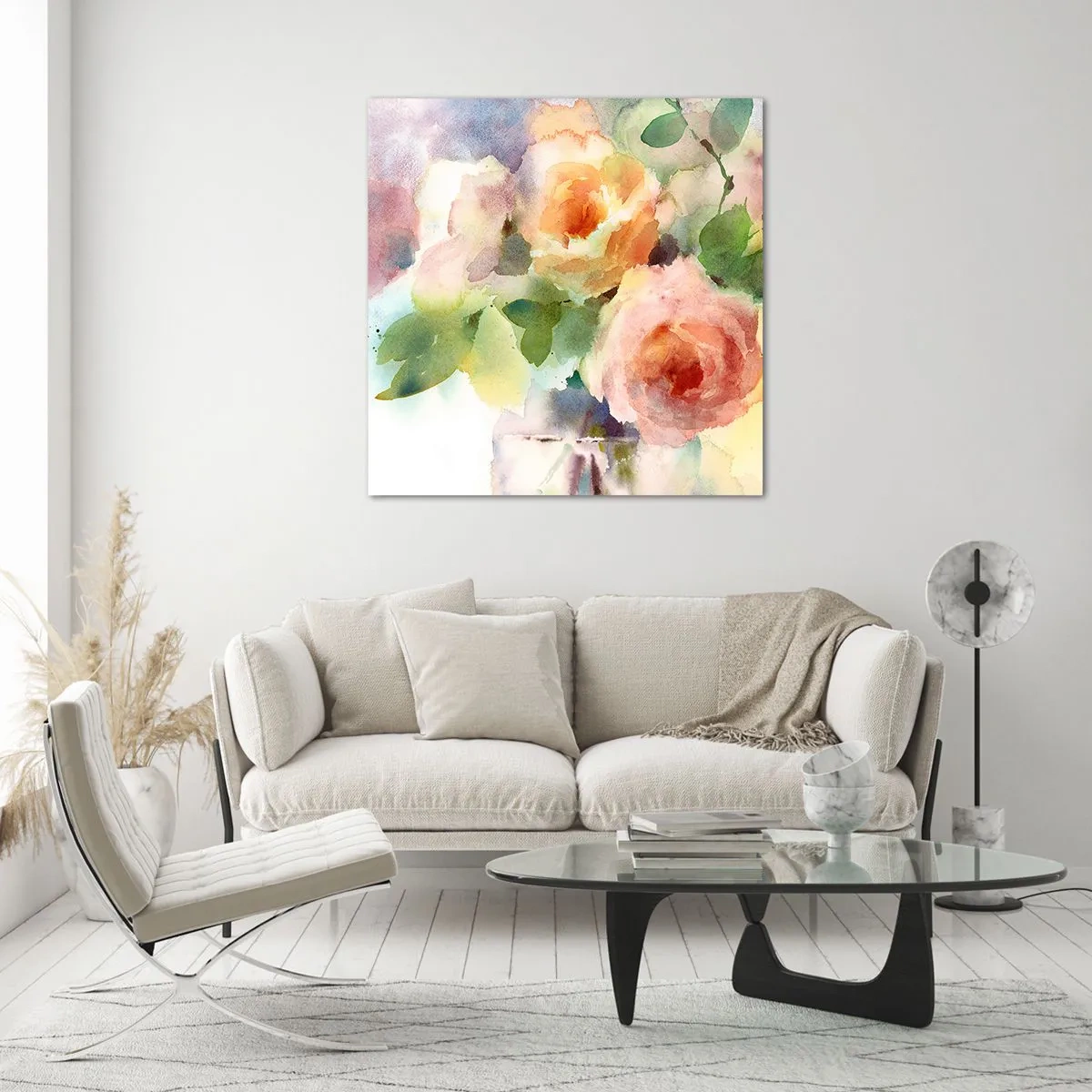 Obraz na skle - Jemné ako akvarel - 40x40 cm
