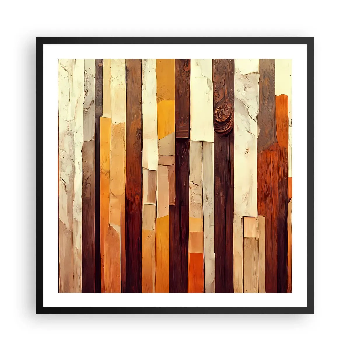 Plagát v čiernom ráme - Hymna lesných stromov - 60x60 cm