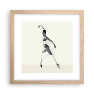 Plagát v ráme zo svetlého duba - V divadle sveta - 30x30 cm