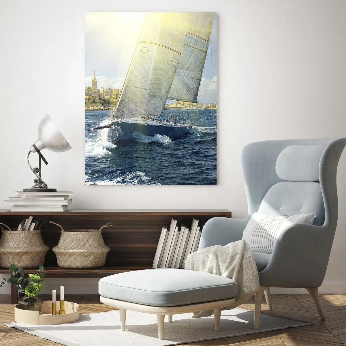 Obraz na skle - Čas odísť z mesta - 50x70 cm