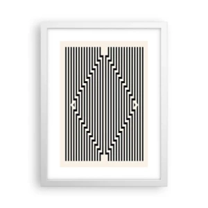 Plagát v bielom ráme - Geometrická ilúzia - 30x40 cm